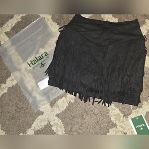 Halara Black Fringe Skirt